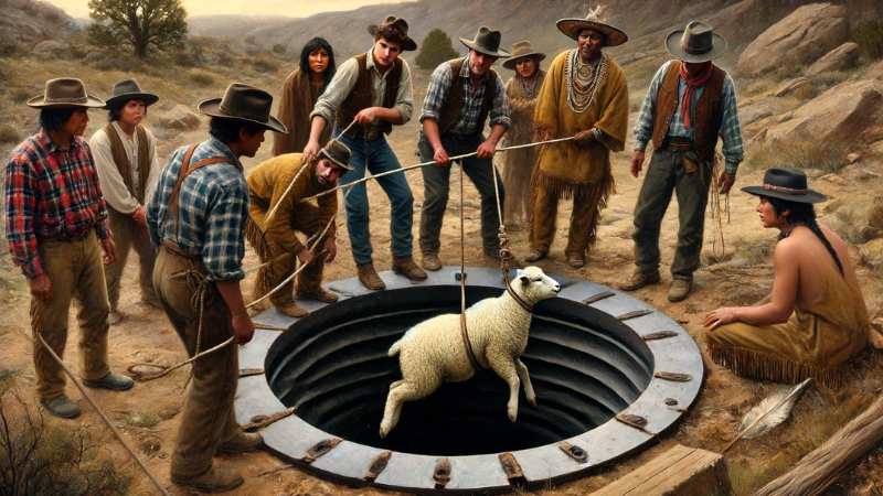 Sheep in hole