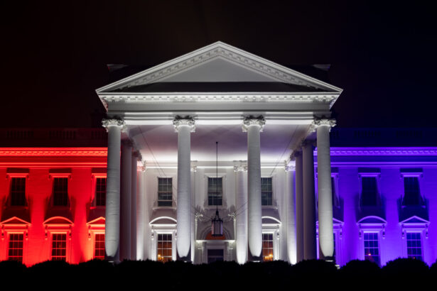 White house red white blue