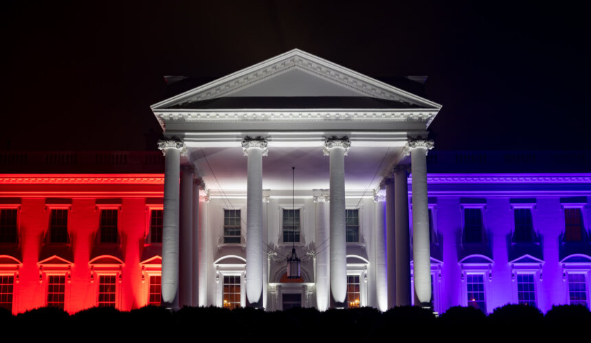 White house red white blue