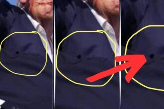 bullet hole in Trump's jacket