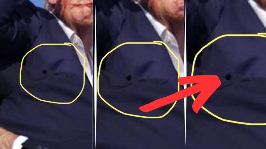 bullet hole in Trump's jacket