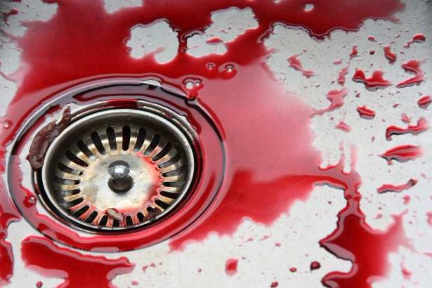 blood in sink