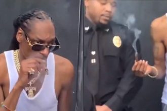 snoop dogg smoking with cop